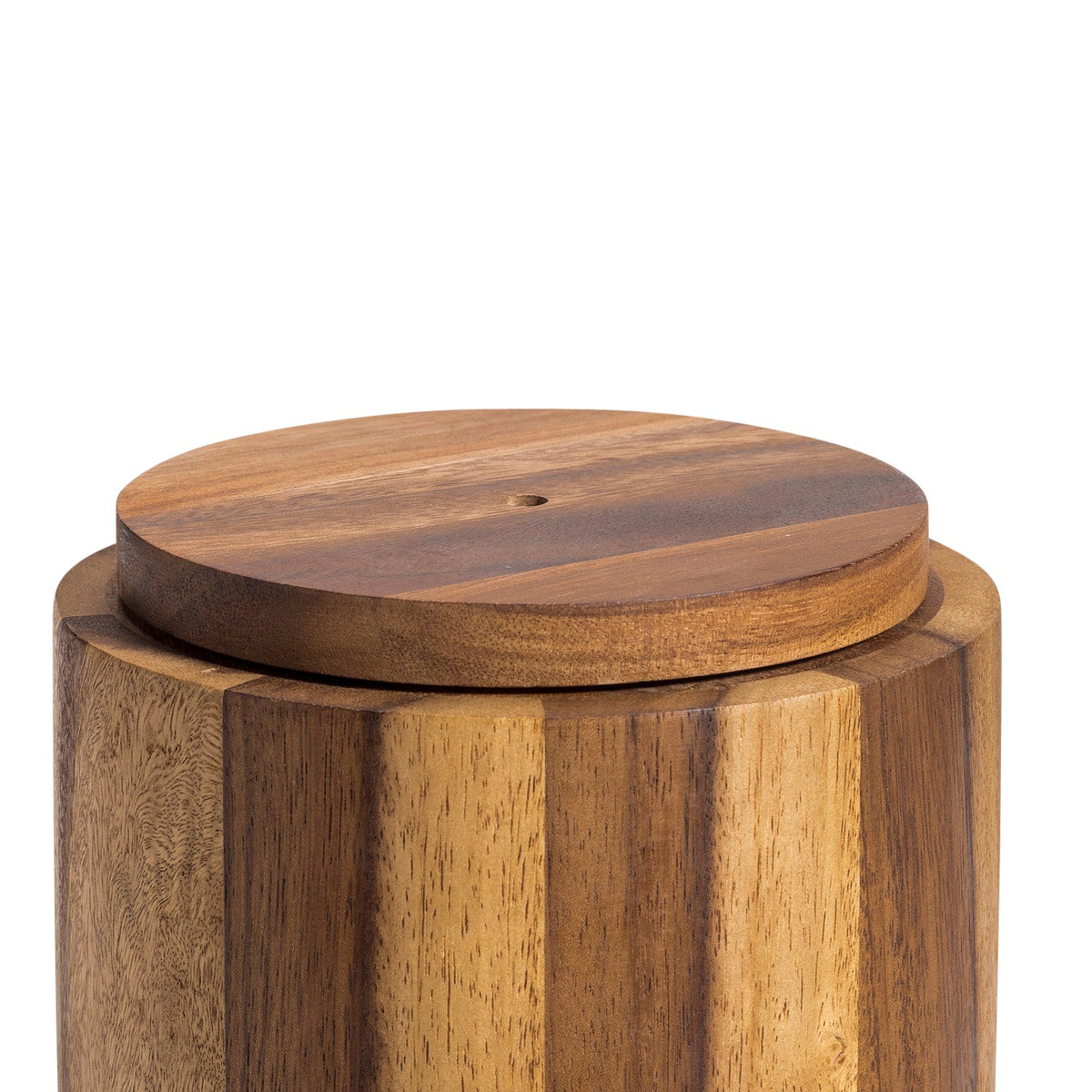 Kalmar Home rotating Lazy Susan utensil holder on a tabletop, with organized kitchen utensils and a wooden surface.