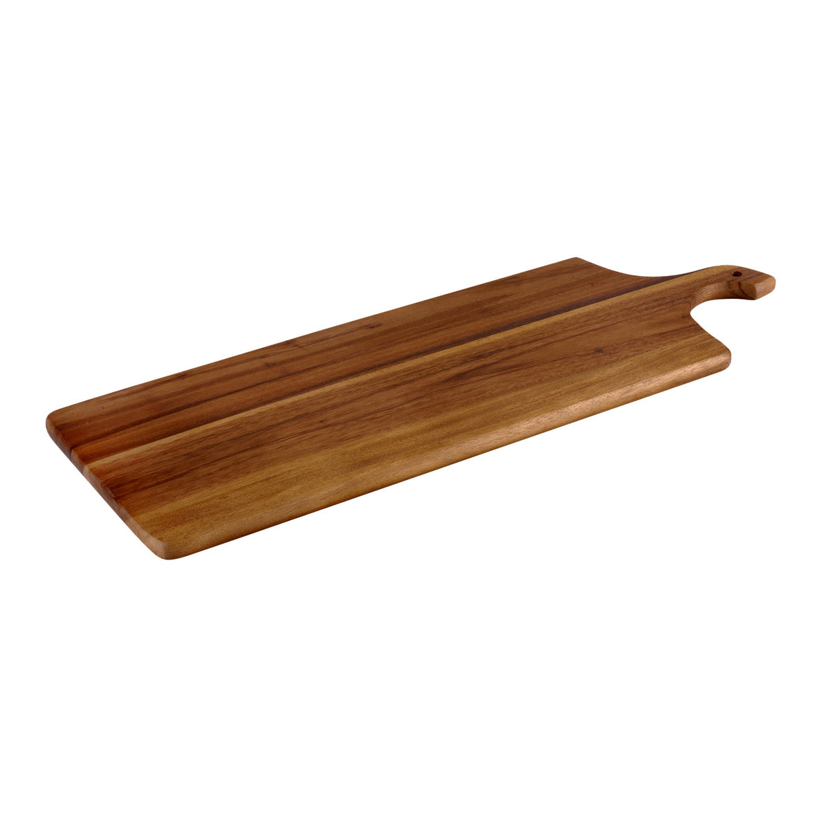 Extra large acacia wood cutting and charcuterie board by Kalmar Home, featuring a smooth surface and natural wood grain.