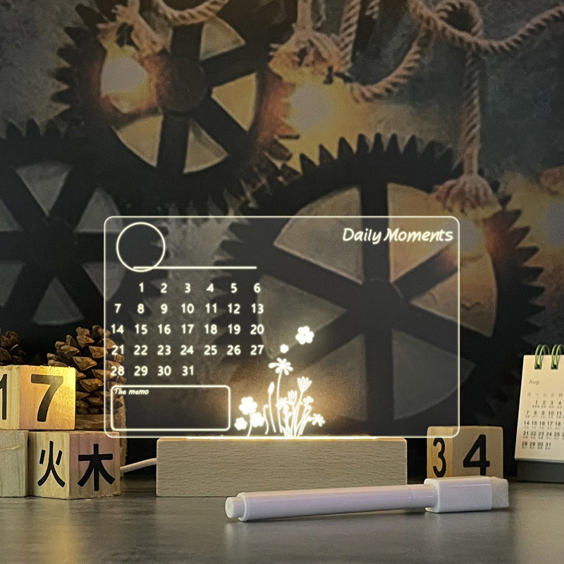 Creative Perfecsy LED night light note board with colorful display and easy writing surface, ideal for home or office decor.