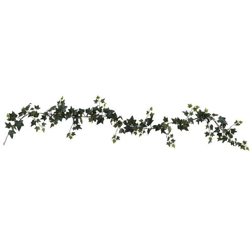 Set of four 6-foot silk Sage Ivy Garland plants from Home & Decor, featuring lush green ivy leaves on flexible garland stems.
