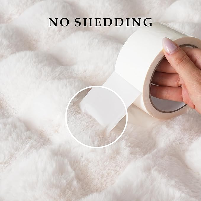 CozyNest Decor FUR Bubble Throw blanket with plush, textured fur design for cozy home decor and comfort.