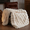 CozyNest Decor FUR Bubble Throw in soft, plush fabric with bubble texture, perfect for cozy living room or bedroom decor.