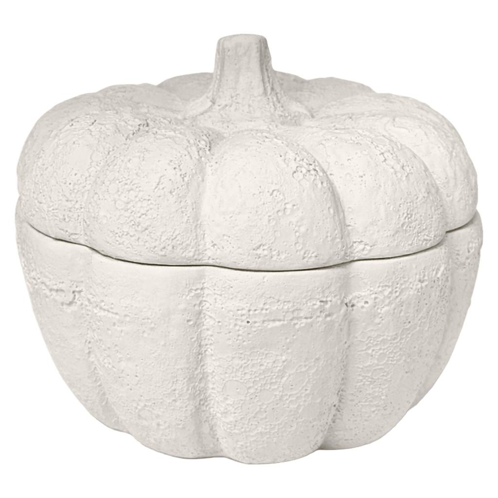 Large cement pumpkin jar candle by Sweet Water Decor with cashmere and vanilla soy scent, 13.5 oz.