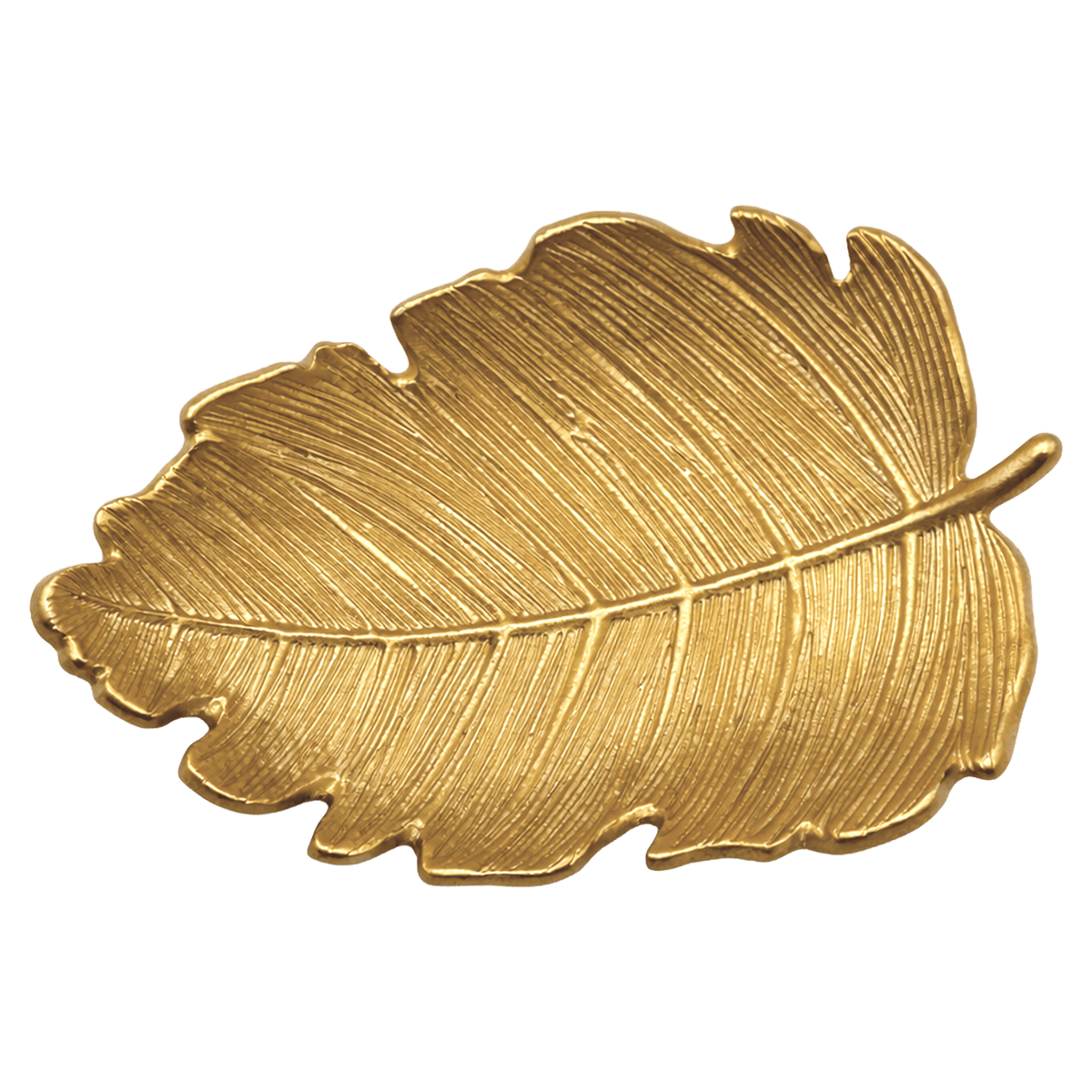 Small resin jewelry dish shaped like an elm leaf by Sweet Water Decor, perfect for rings and small accessories.