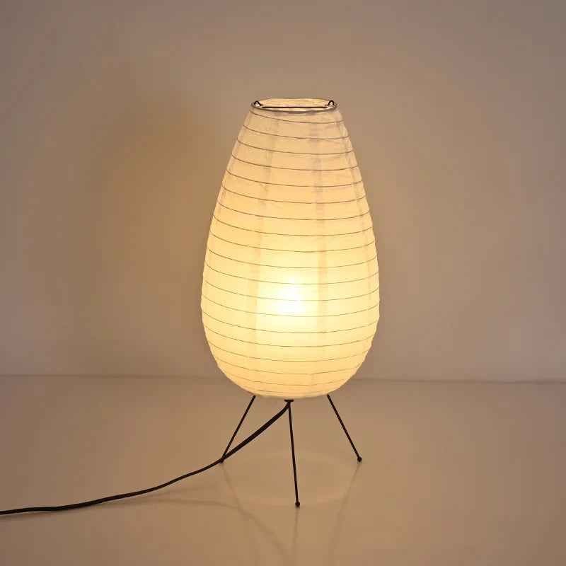 Perfecsy Nogy Noguchi-style rice paper floor lamp with a retro design, ideal as a bedside, study, or living room decorative lamp.