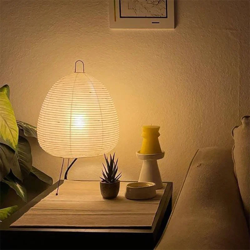 Perfecsy Nogy Noguchi Style rice paper floor lamp with a retro design, ideal for bedroom, study, or living room decoration.