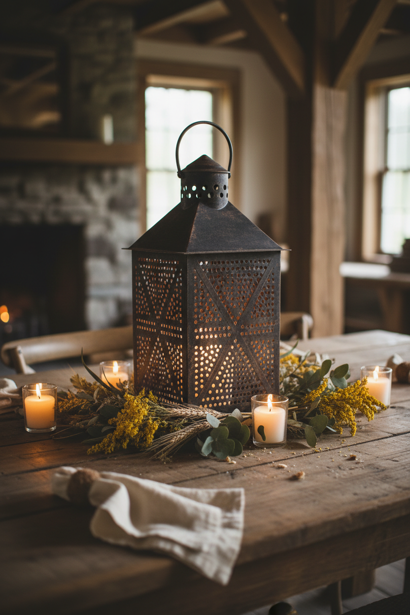 Chimney lantern from Countryside Home Decor, used as a table and wall lamp, featuring a classic glass and metal design.