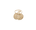 Handmade black woven pumpkin napkin ring from Payton James, perfect for Halloween table decor and fall party accents.