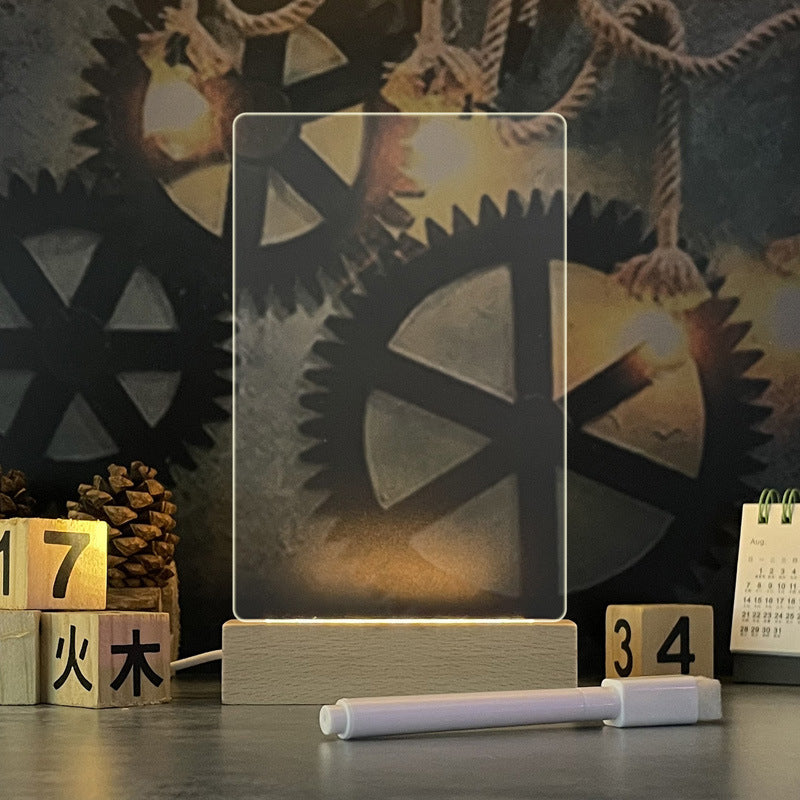 Perfecsy Creative Note Board with LED Night Light, modern design, ideal for writing notes and adding ambient lighting to rooms.