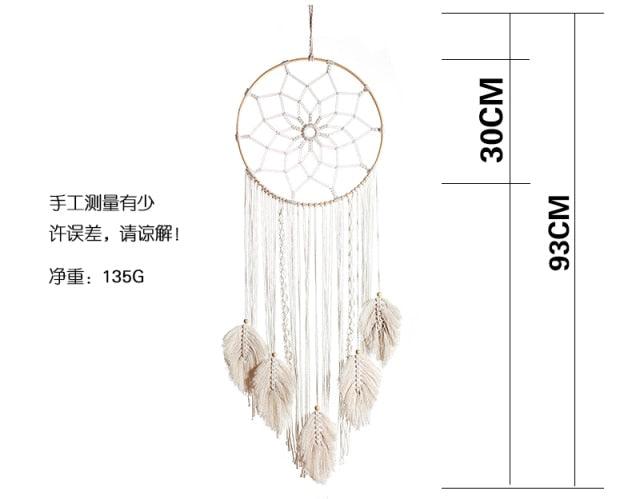 Stevvex leaf wall hanging dream catcher with LED lights, decorative home and dorm room decor for teens and kids.