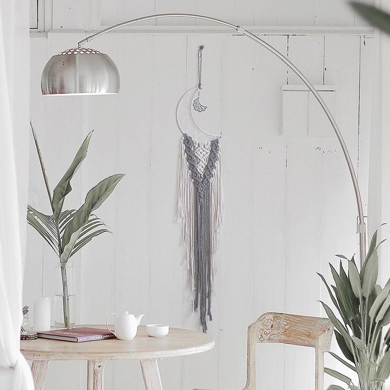 Stevvex Leaf Wall Hanging Dream Catcher with LED lights, perfect for home decor, teenage rooms, dorms, or wedding decoration.