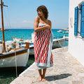 Soft white Pietra Australian cotton towels by Italic, neatly folded with textured fabric detail.